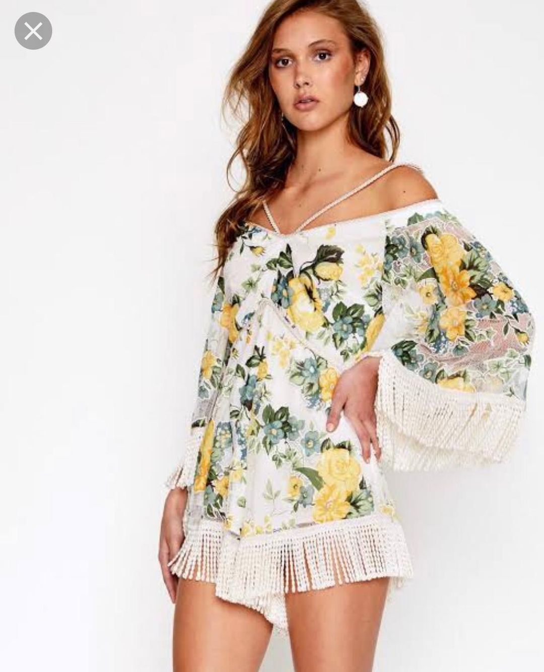 Alice McCall Le Fleur Playsuit Yellow Floral Size 6 for rent on The Volte - main image