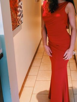 Zachary The Label Cowl Back Gown in Red Size 10 for rent on The Volte - image 1