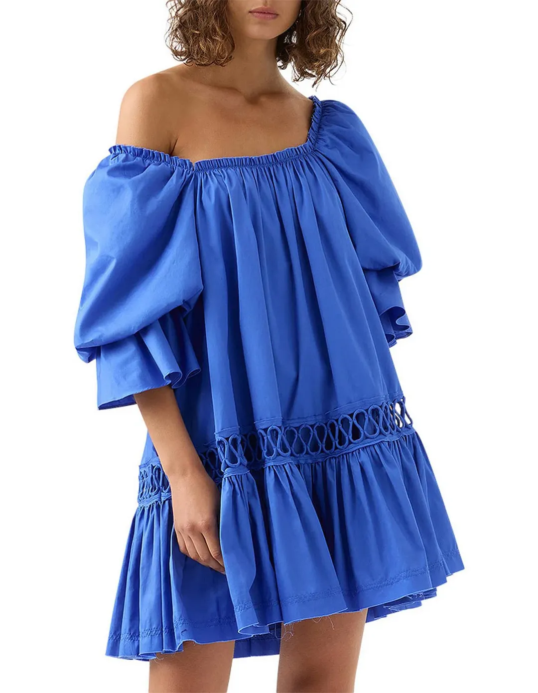 Aje Inspiration Mini Dress in Blue Size 10 for rent on The Volte - main image