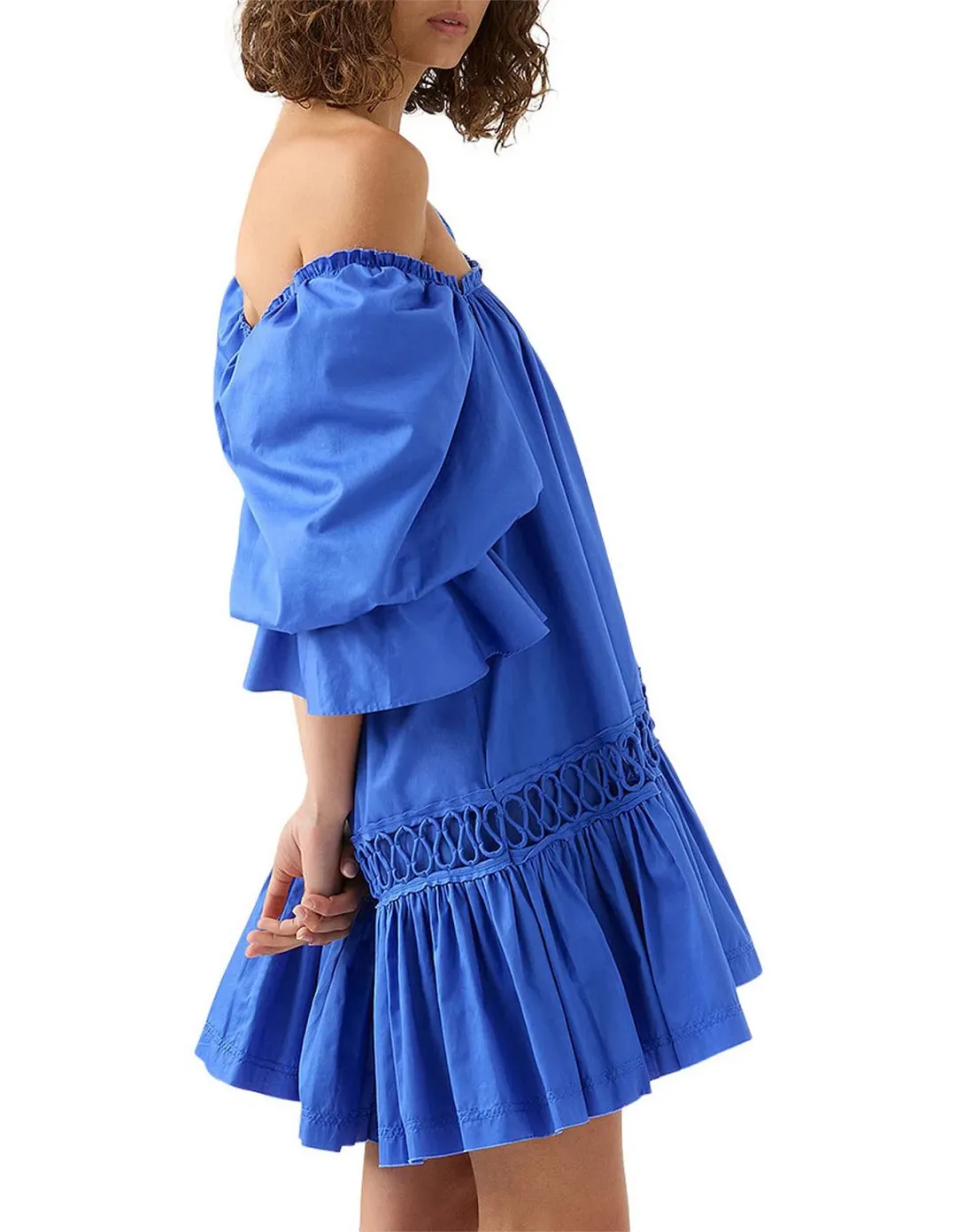 Aje Inspiration Mini Dress in Blue Size 10 for rent on The Volte - main image