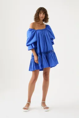 Aje Inspiration Mini Dress in Blue Size 10 for rent on The Volte - image 1