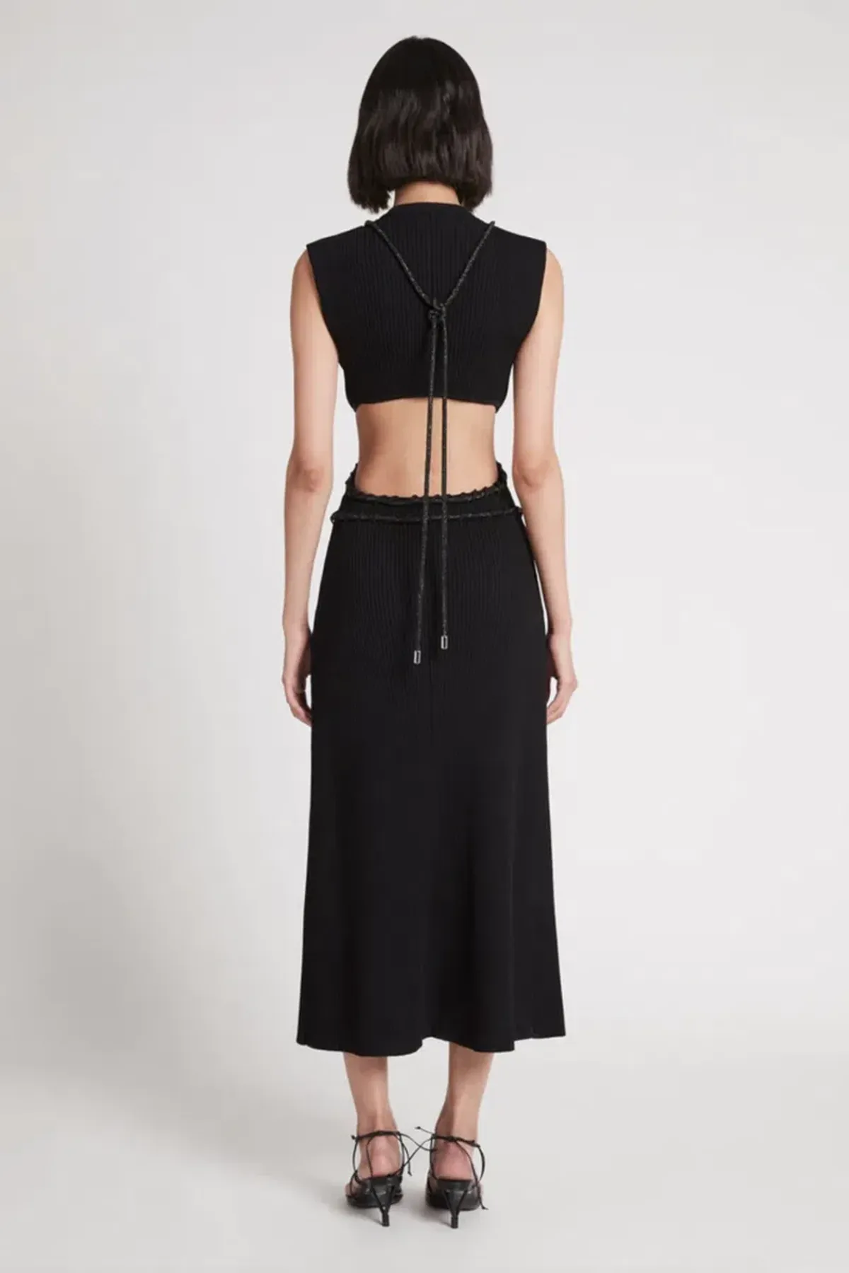 Aje Arp Cut Out Midi Dress Black Size 10 - Image 2