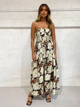Sir The Label Vivienne Strapless Gown Cream Size 1 / AU 8 for rent on The Volte - image 1
