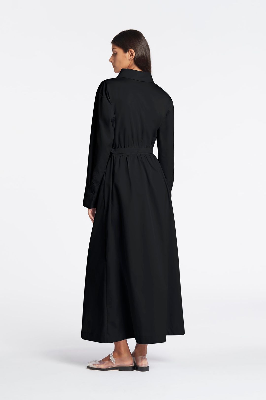 Sir The Label Ilkin Deconstructed Shirt Dress Black Size 1 / AU 8 for rent on The Volte - main image