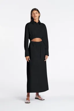 Sir The Label Ilkin Deconstructed Shirt Dress Black Size 1 / AU 8 for rent on The Volte - image 1