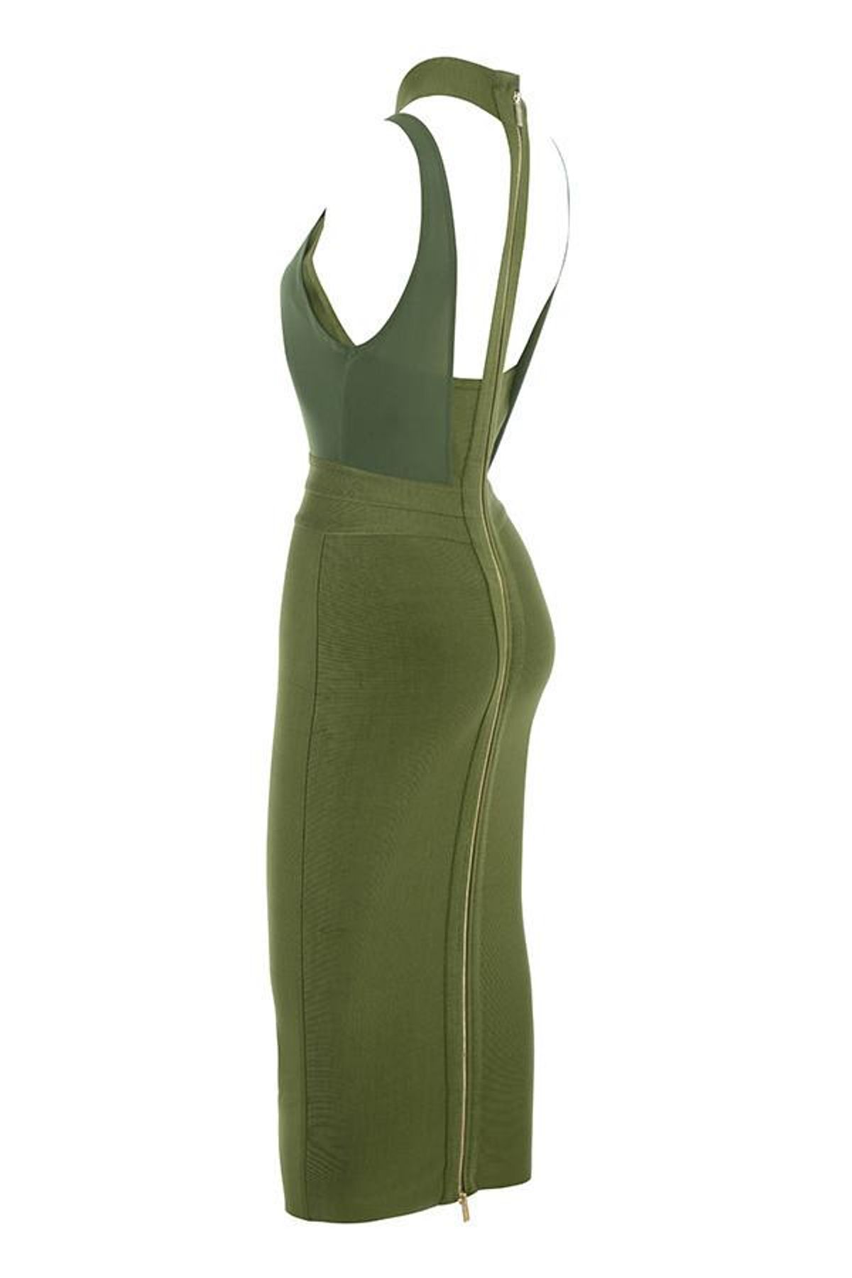 House of CB Caruso Midi Dress Green Size 8 - Image 3