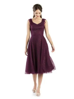 Review Shimmer Dress Purple Size 8 for rent on The Volte - image 1
