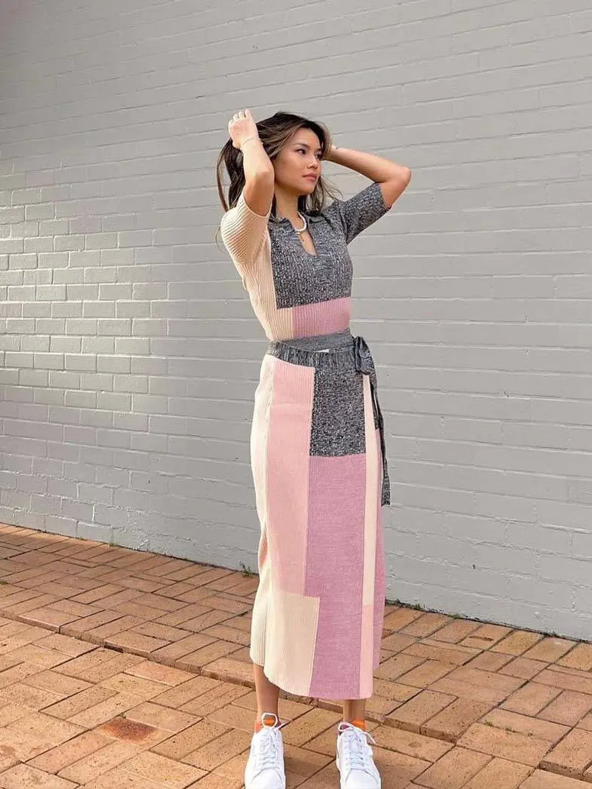 Keepsake Klara Knit Skirt and Top Set Patchwork Size 10 - Image 1