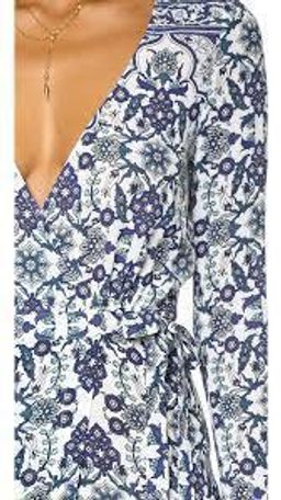 Tigerlily Turkish Baths Maxi Wrap Dress in Agean size 10 for rent on The Volte - image 4