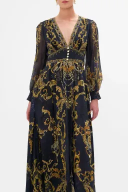 Camilla Button Dress With Shaped Waistband Moonlight Melodies Size XL / Au 16 for rent on The Volte - image 4
