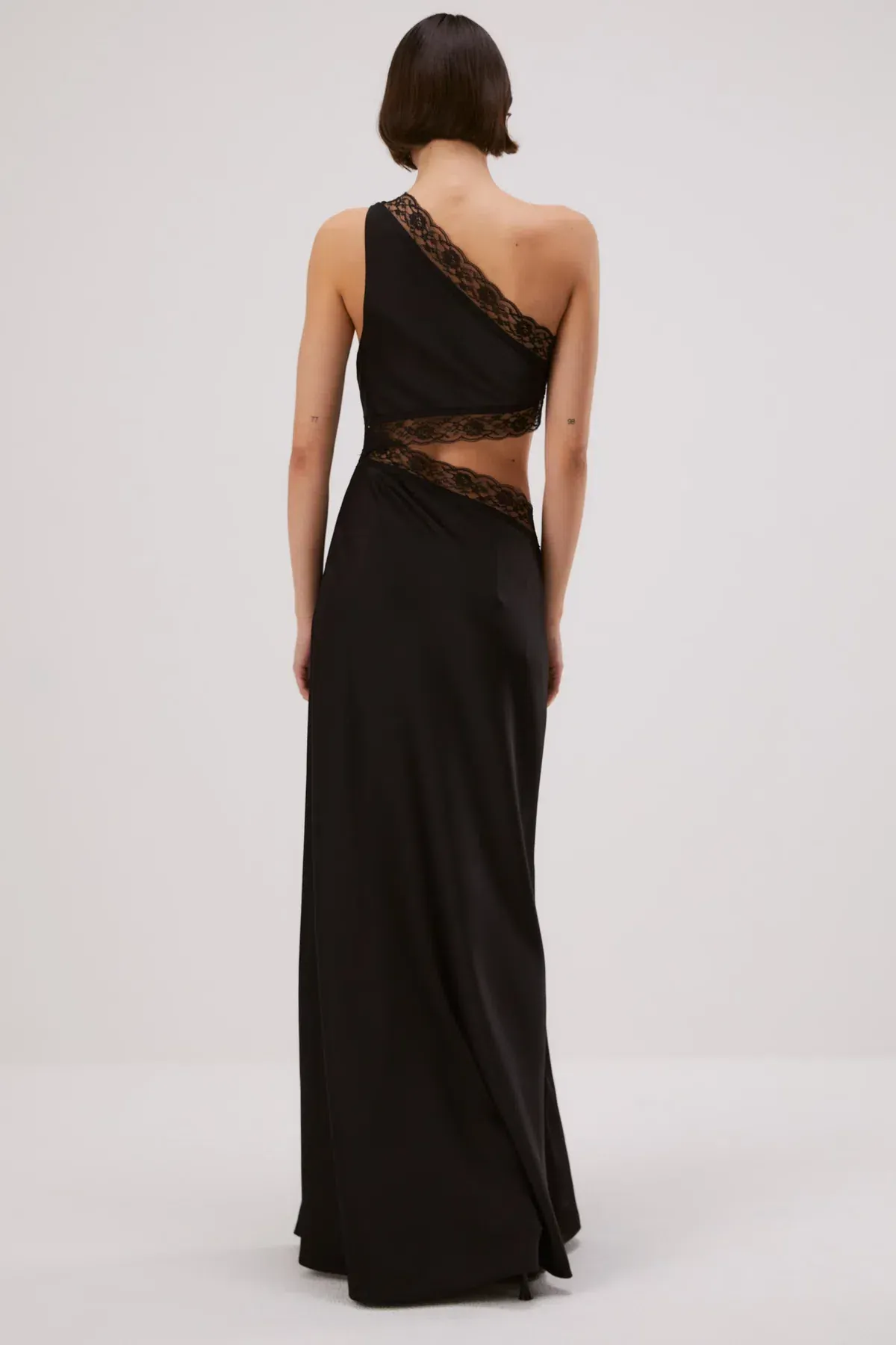 Misha Jillian Satin Gown Black Size 10/M - Image 2