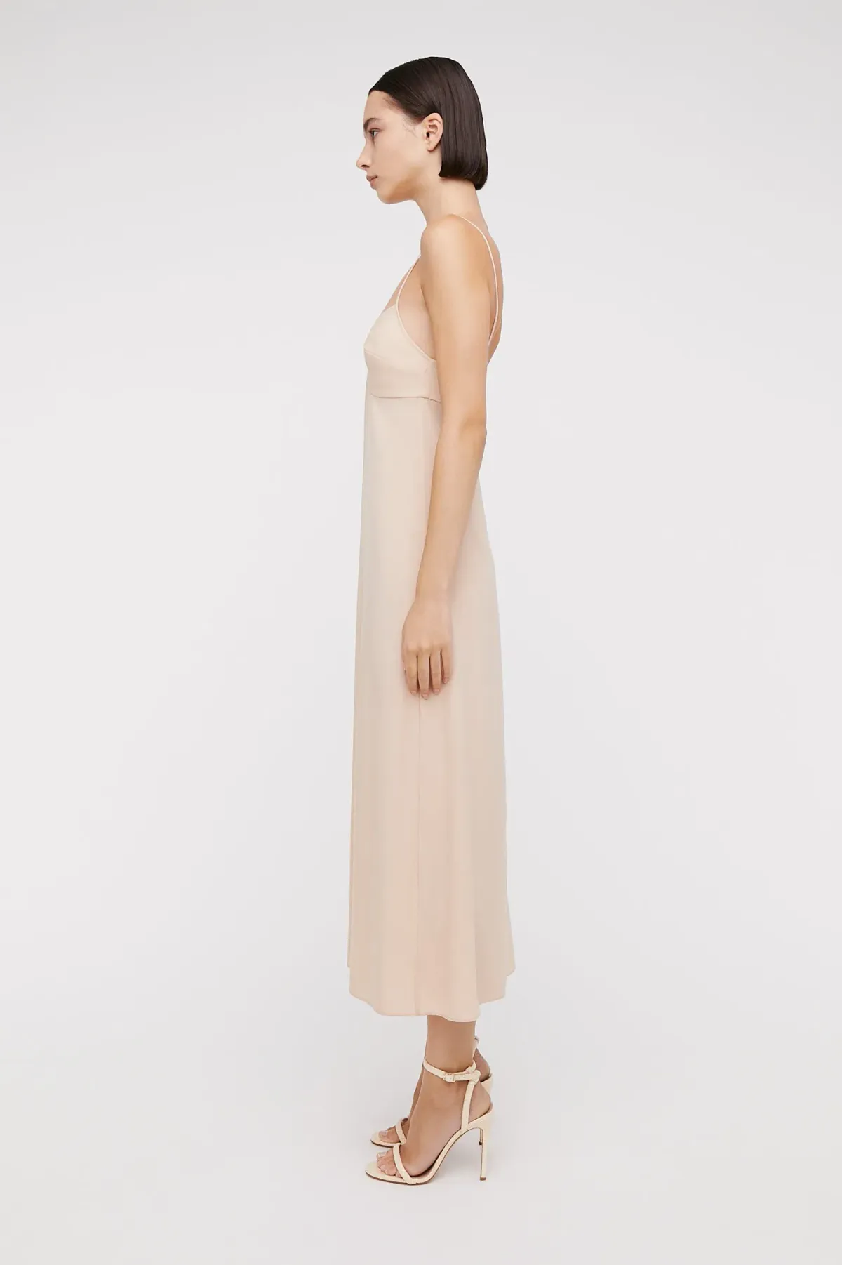 Scanlan Theodore Silk Slip Dress Nude Size 10 - Image 1