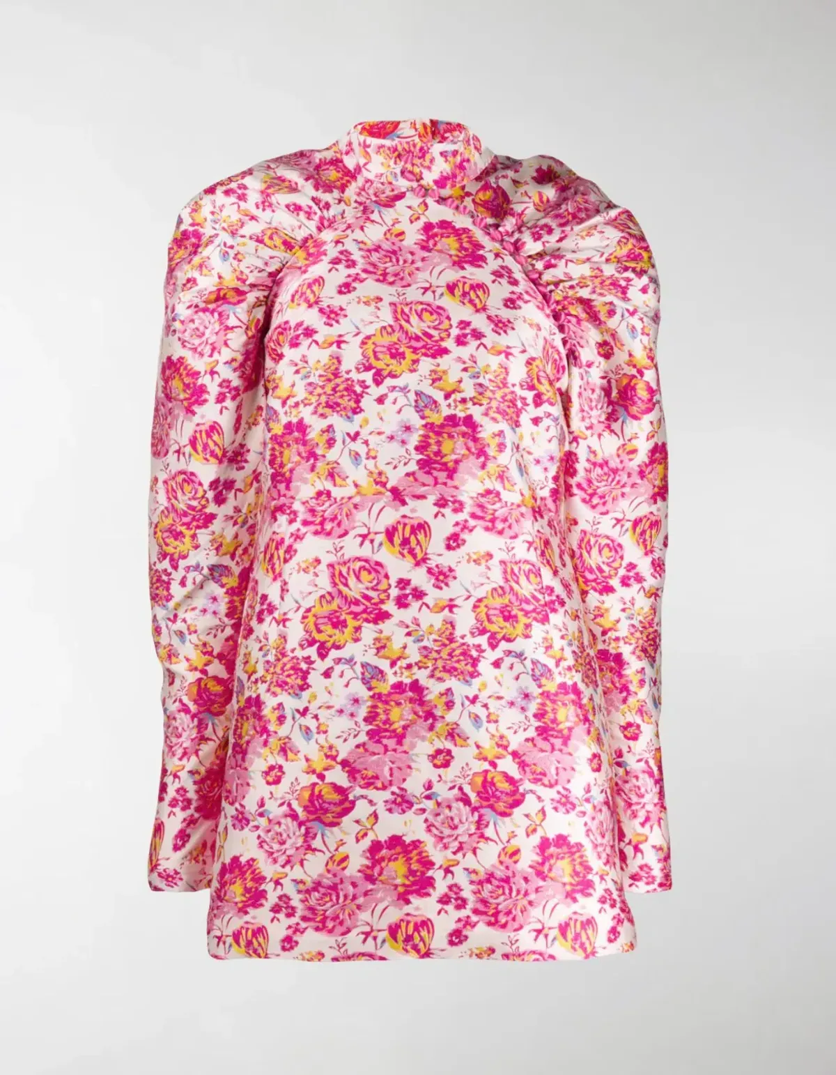 Rotate by Birger Christenson Ruched Floral Jacquard Mini Dress Size 8 - Image 6