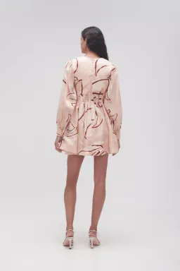 Aje Amelia Plunge Mini Dress Print Size 10 for rent on The Volte - image 2