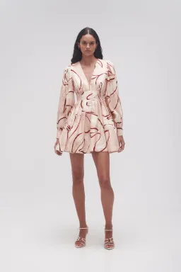 Aje Amelia Plunge Mini Dress Print Size 10 for rent on The Volte - image 3