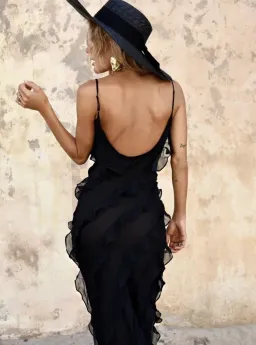 Rat & Boa Selena Dress Black Size 4 for rent on The Volte - image 2