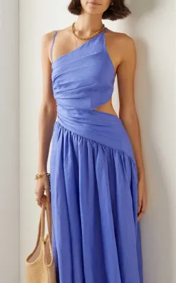 Zimmermann Tropicana Asymmetric Dress Purple Size 1 / AU 10 for rent on The Volte - image 2