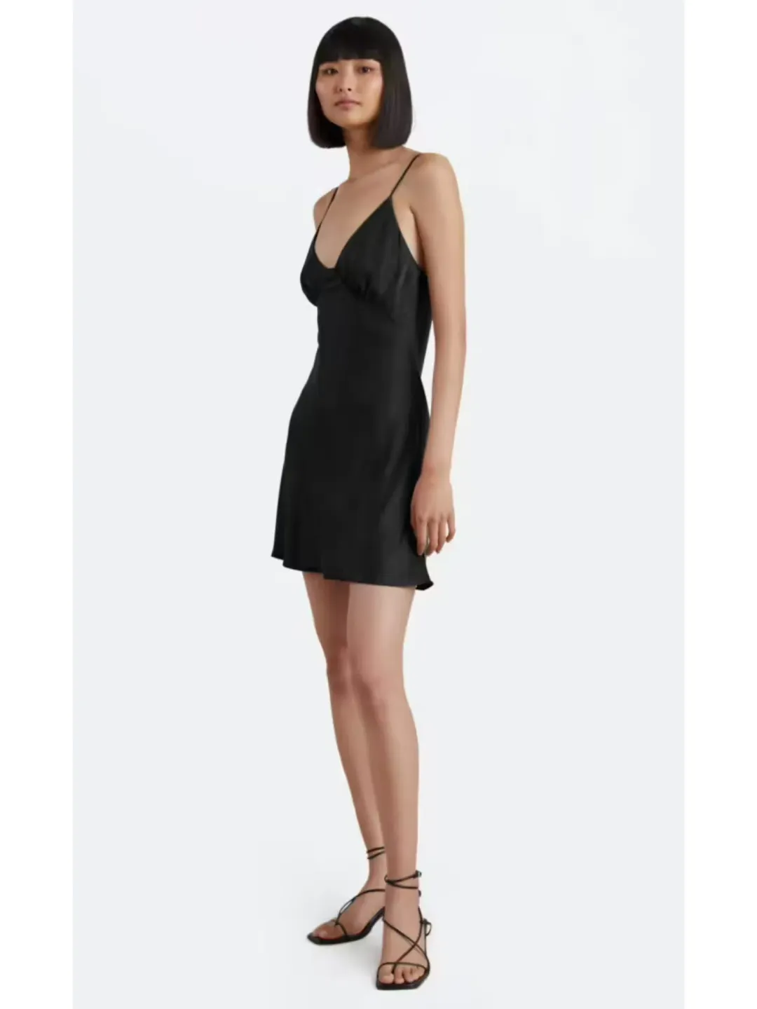 Bec & Bridge Amber V Mini Dress Black Size AU 6 for rent on The Volte - main image