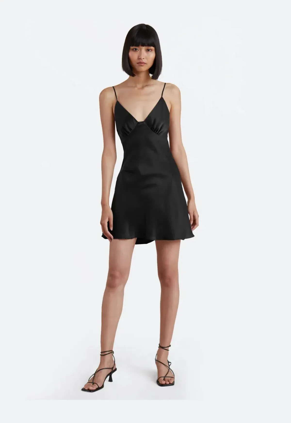 Bec & Bridge Amber V Mini Dress Black Size AU 6 for rent on The Volte - main image