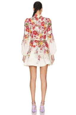 Zimmermann Wonderland Buttoned Mini Elka Poppy Dress Ivory Size AU 8-10 for rent on The Volte - image 2