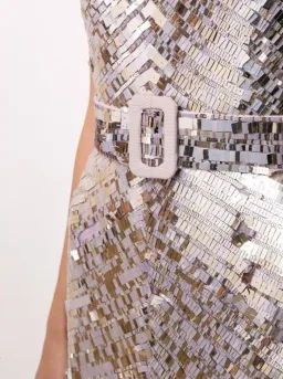Rachel Gilbert Hunter Midi Dress in Lilac Size AU12 for rent on The Volte - image 3
