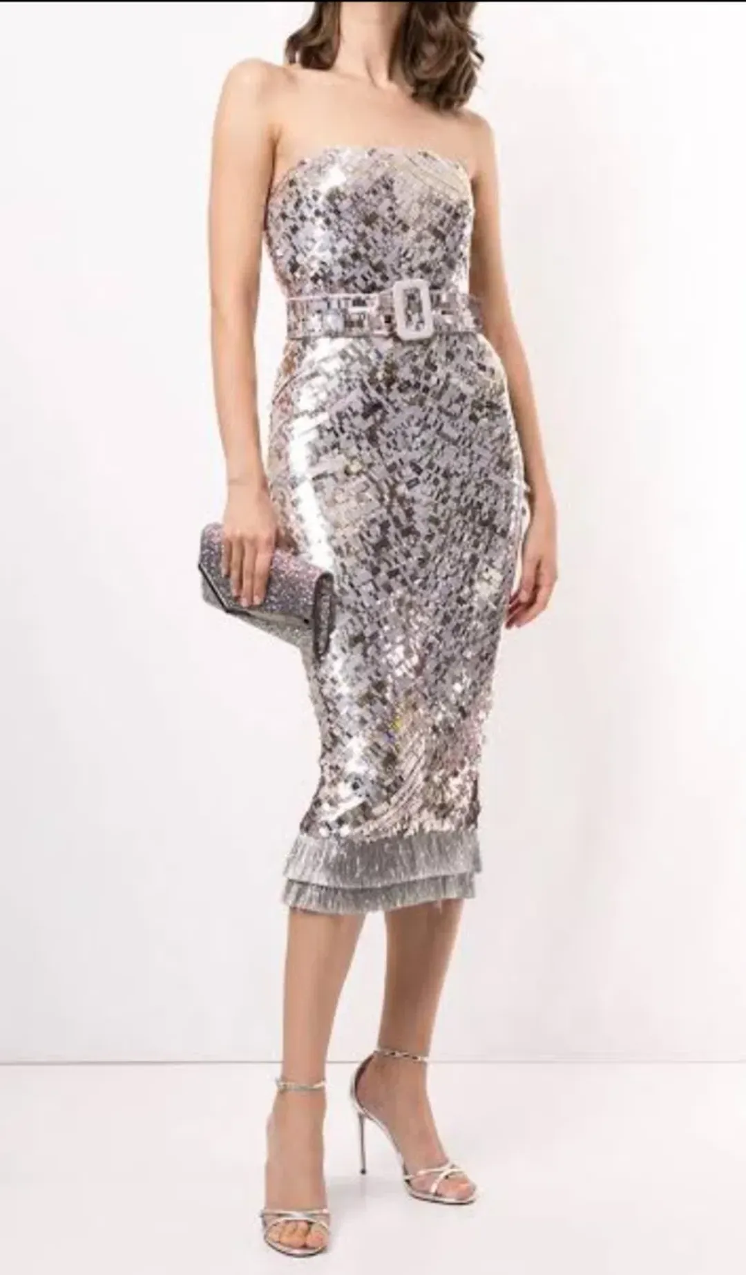 Rachel Gilbert Hunter Midi Dress in Lilac Size AU12 for rent on The Volte - main image