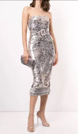 Rachel Gilbert Hunter Midi Dress in Lilac Size AU12 for rent on The Volte - image 1