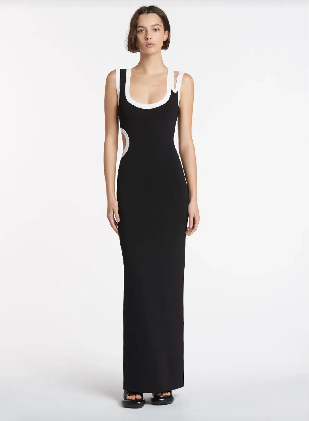 Sir the Label Evalina Cut Out Dress Black Size 2/Au 10 for rent on The Volte - main image