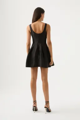 Aje Divinity Pearl Pin Mini Dress Black Size 6 for rent on The Volte - image 2