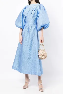 Rachel Gilbert Emiko Balloon-Sleeve Maxi Dress Blue Size 3/Au 12 for rent on The Volte - image 1