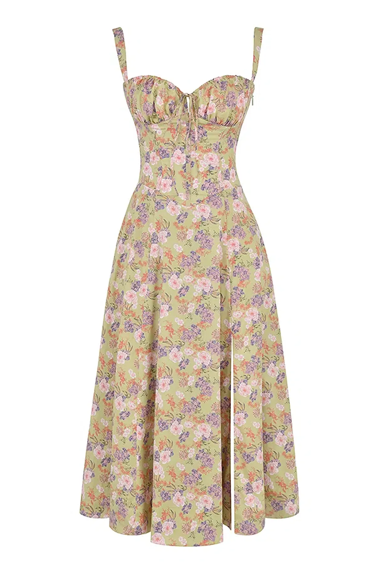 House of CB Carmen Peony Print Bustier Sundress Size XS/AU 6 - Image 4