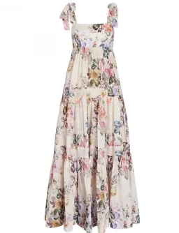 Zimmermann Brighton Tie Shoulder Dress Floral Size 0 /AU 8 for rent on The Volte - image 4