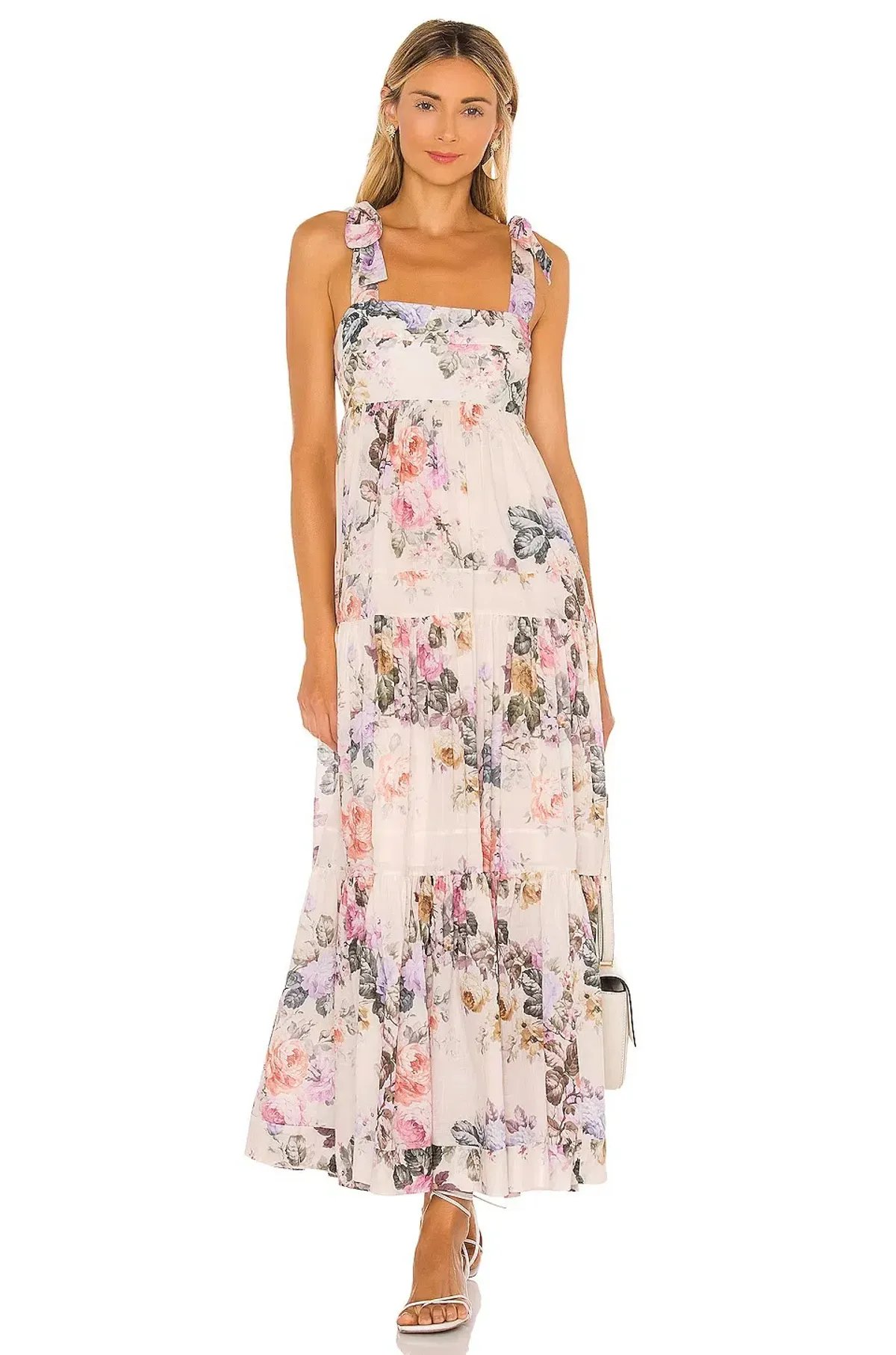 Zimmermann Brighton Tie Shoulder Dress Floral Size 0 /AU 8 - Image 1