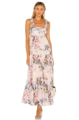 Zimmermann Brighton Tie Shoulder Dress Floral Size 0 /AU 8 for rent on The Volte - image 1