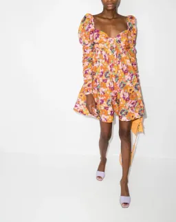 Zimmermann Violet Twist Floral Mini Dress Floral Size 4/ Au 16 for rent on The Volte - image 1