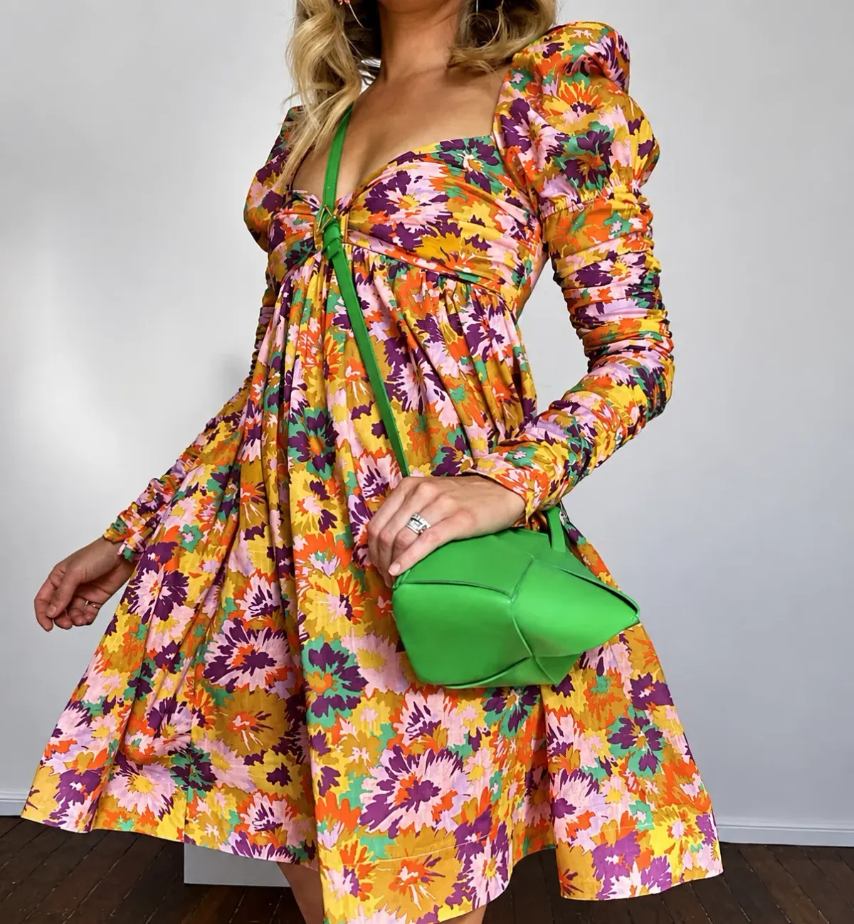 Zimmermann Violet Twist Floral Mini Dress Floral Size 4/ Au 16 - Image 1