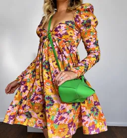 Zimmermann Violet Twist Floral Mini Dress Floral Size 4/ Au 16 for rent on The Volte - image 1