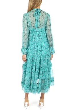 Zimmermann Moncur Gathered Frill Dress Floral Size 0 /AU 8 for rent on The Volte - image 3