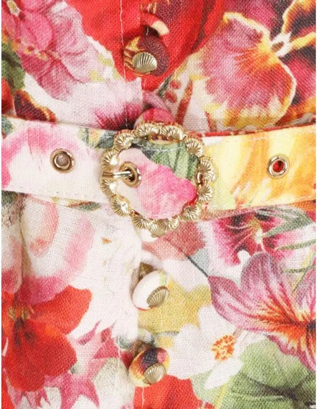 Zimmermann Wonderland Buttoned Mini Elka Poppy Ivory Size 4 / AU 14 for rent on The Volte - main image