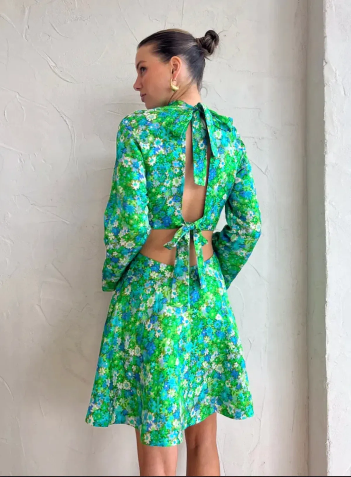 Alemais Cassandra Cut Out Mini Turquoise Size AU 8 - Image 2