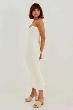 Sovere Studio Pixie Knit Midi Dress Buttermilk Size 6 for rent on The Volte - image 2