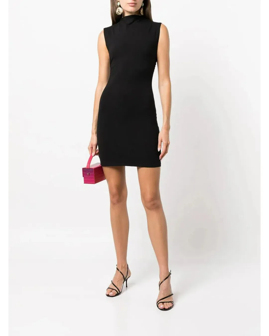 Reformation Alden Knit Dress Black Size AU 12 for rent on The Volte - main image