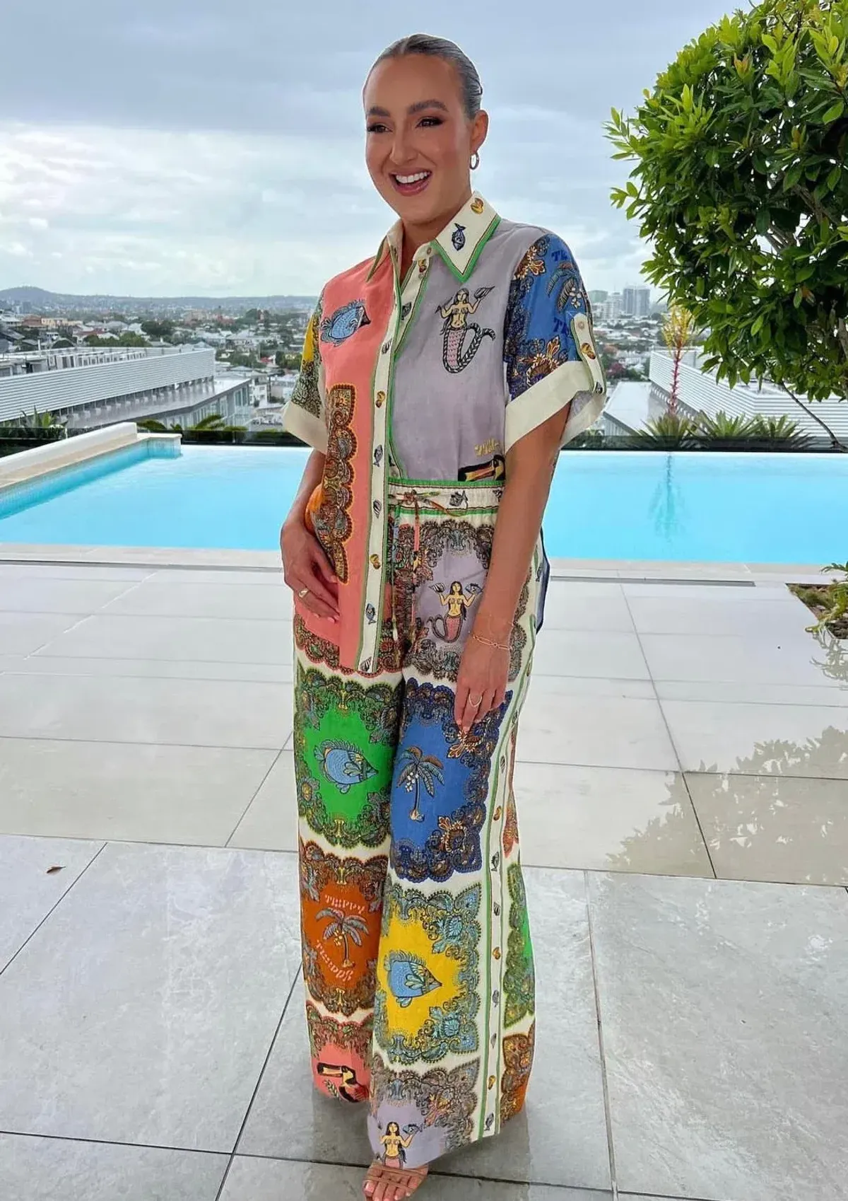 Alemais Trippy Troppo Shirt and Pant Two Piece Set Multi Print Size 10 - Image 3