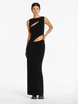 Sir The Label Nadja Cut Out Maxi Dress Black Size AU 6 for rent on The Volte - image 1
