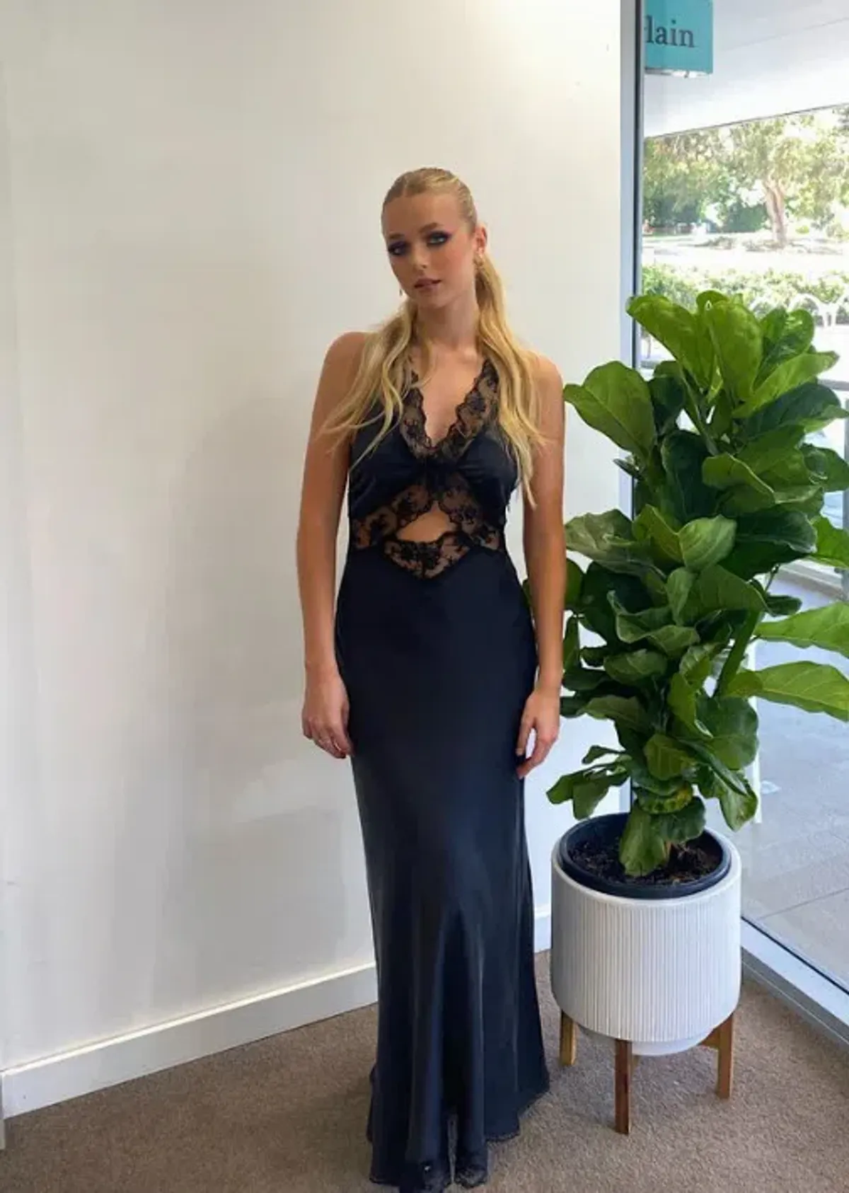 Sir The Label Aries Cut Out Lace Dress Gown Black Size 1 / Au 8 - Image 3