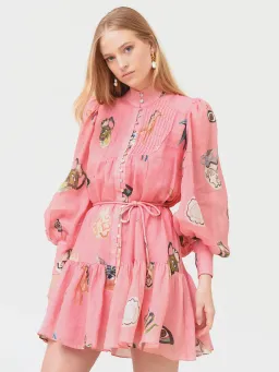 Alemais Cleo Smock Mini Dress Pink Size 8 AU for rent on The Volte - image 1