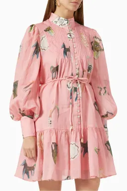 Alemais Cleo Smock Mini Dress Pink Size 8 AU for rent on The Volte - image 6