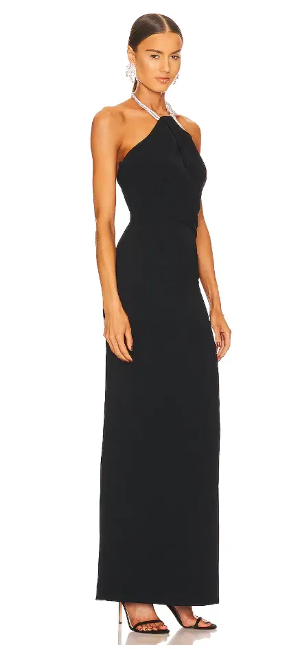 Solace London Riva Maxi Dress in Black Size 10 / M for rent on The Volte - main image