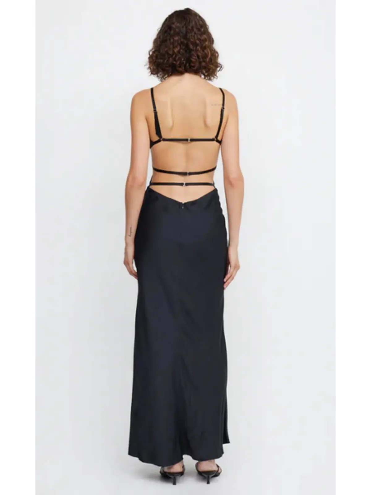 Bec & Bridge Diamond Days Strap Maxi Dress Black Size AU 6 - Image 2