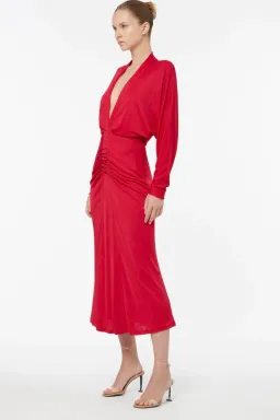 Manning Cartell Silk Jersey Midi Dress Size 10 for rent on The Volte - image 2